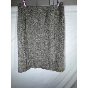 Isaac Mizrahi For Target Tweed Pencil Skirt Black White Size 8